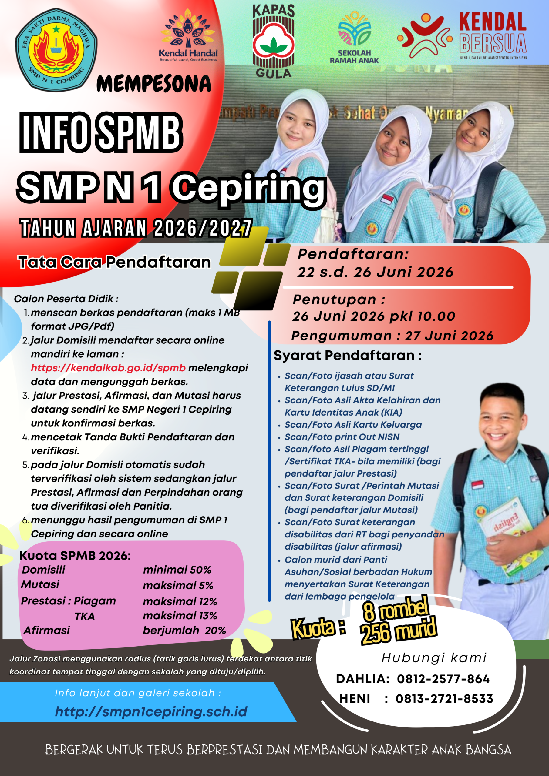 SPMB SMP 1 CEPIRING Th 2026