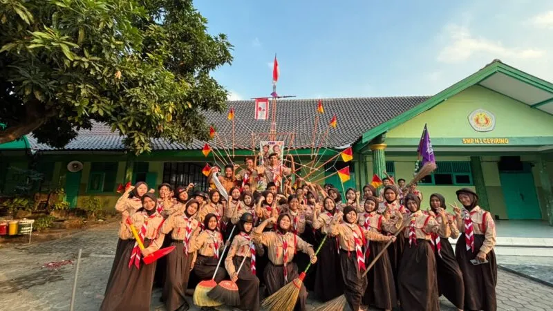 SMP N 1 Cepiring Sukses Menjadi Tuan Rumah Peringatan HUT Gerakan Pramuka ke065 Kwartir Ranting Cepiring