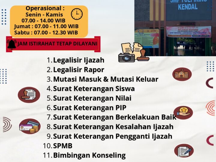 Informasi Pelayanan Publik SMP Negeri 1 Cepiring