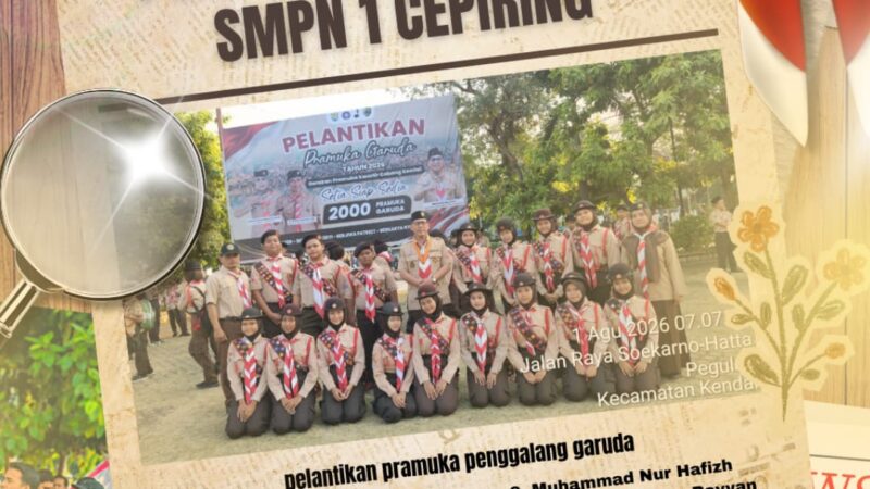 Kebanggaan SMP N 1 Cepiring: 16 Siswa Resmi Dilantik Menjadi Pramuka Garuda